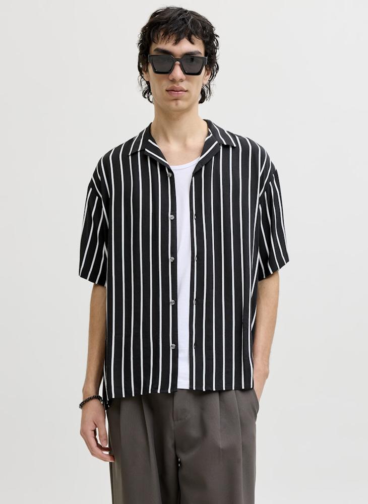 JACK & JONES Striped Short Sleeve Shirt - Image 1